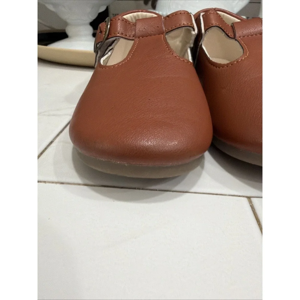 Meckior Shoes Girls Size 12.5 Mary Jane  Vegan Leather Toddler Kids Hook/Loop‎